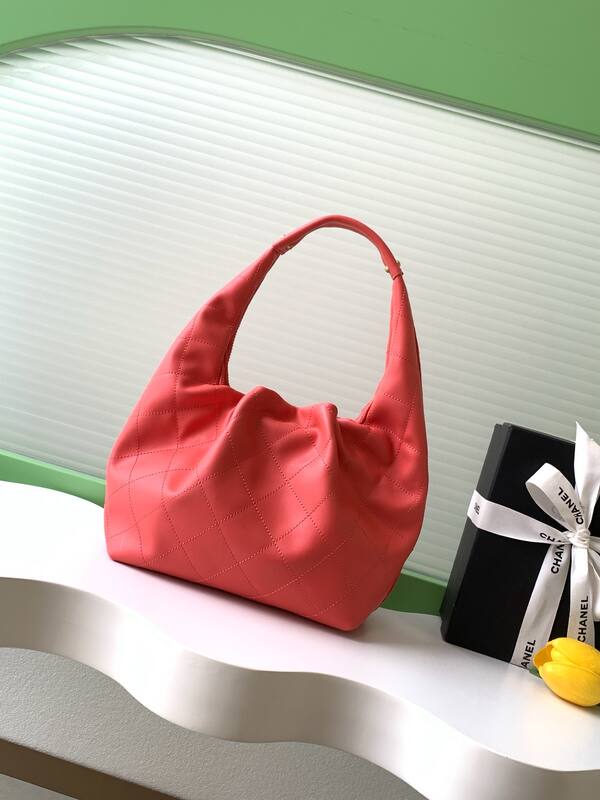 Chanel Coral Pink Quilted Leather shoulder — Premium Replica