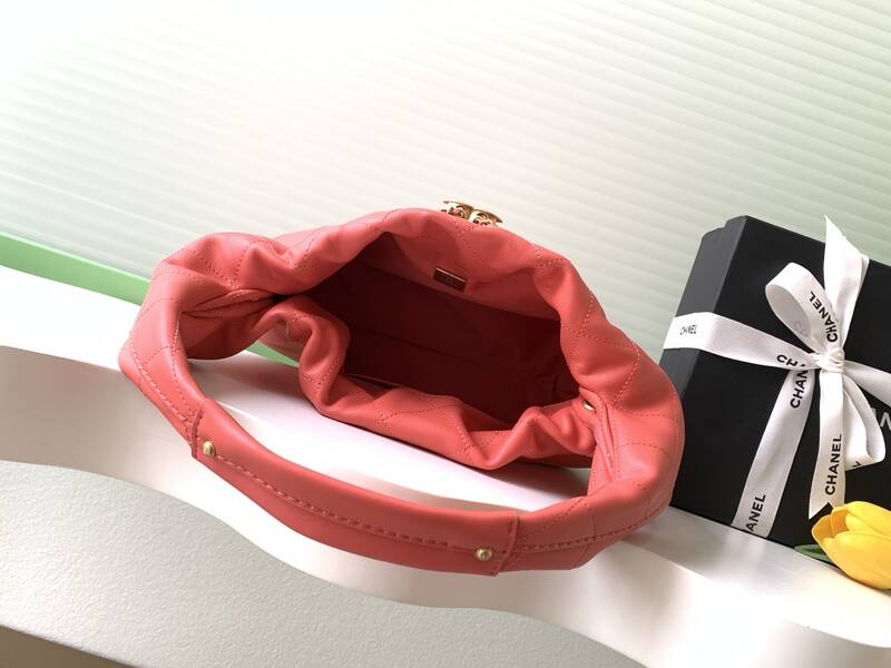 Chanel Coral Pink Quilted Leather shoulder — Premium Replica