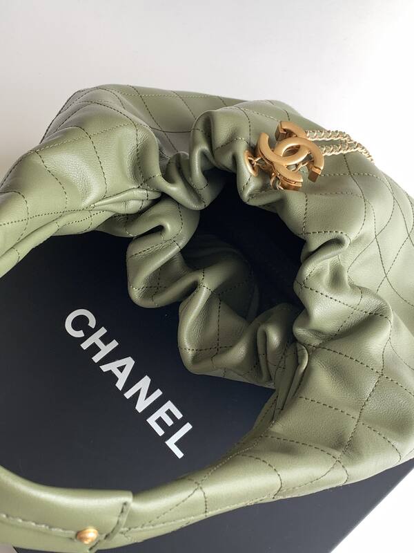 Chanel Hobo Olive Green shoulder — Top Quality Replica