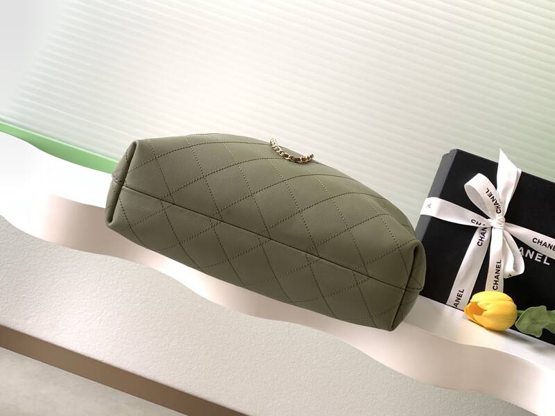 Chanel Hobo Olive Green shoulder — Top Quality Replica