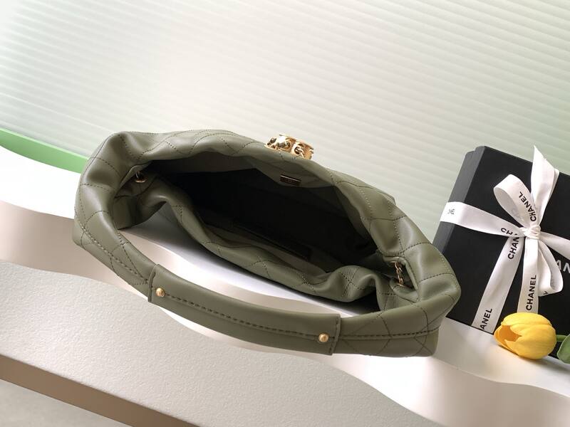 Chanel Hobo Olive Green shoulder — Top Quality Replica