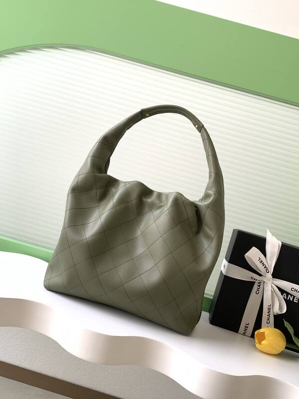 Chanel Hobo Olive Green shoulder — Top Quality Replica