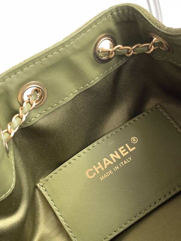 Chanel Olive green suede crossbody — AAA Quality Replica