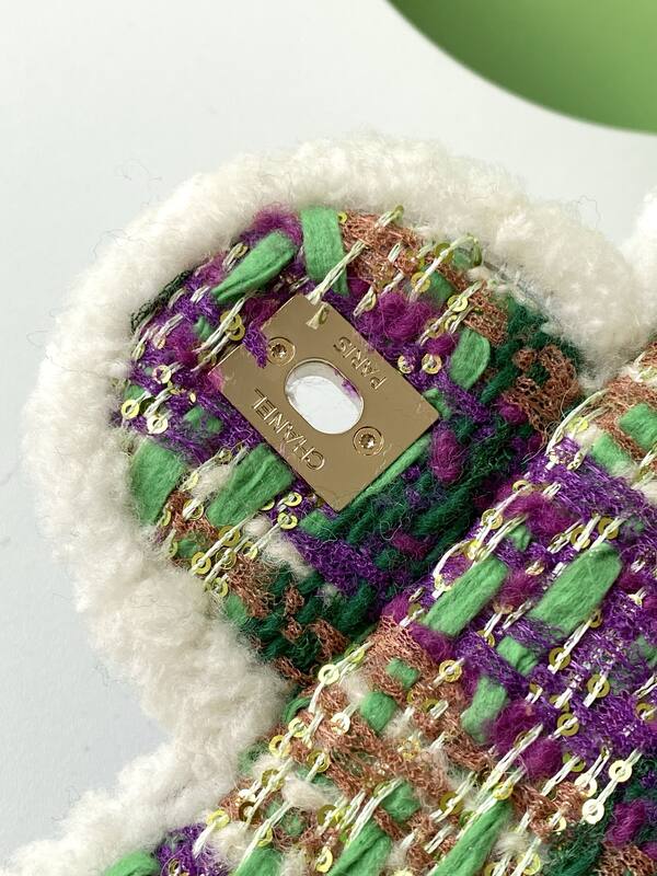 Chanel CF Purple Green Tweed shoulder — 1:1 Replica