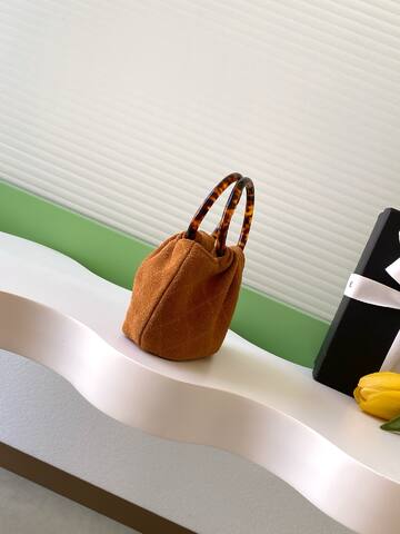 Chanel Brown suede mini handbag Premium Replica