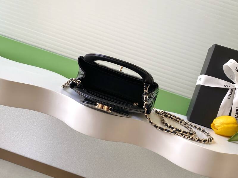 Chanel Kelly Black patent mini crossbody — AAA Quality Replica