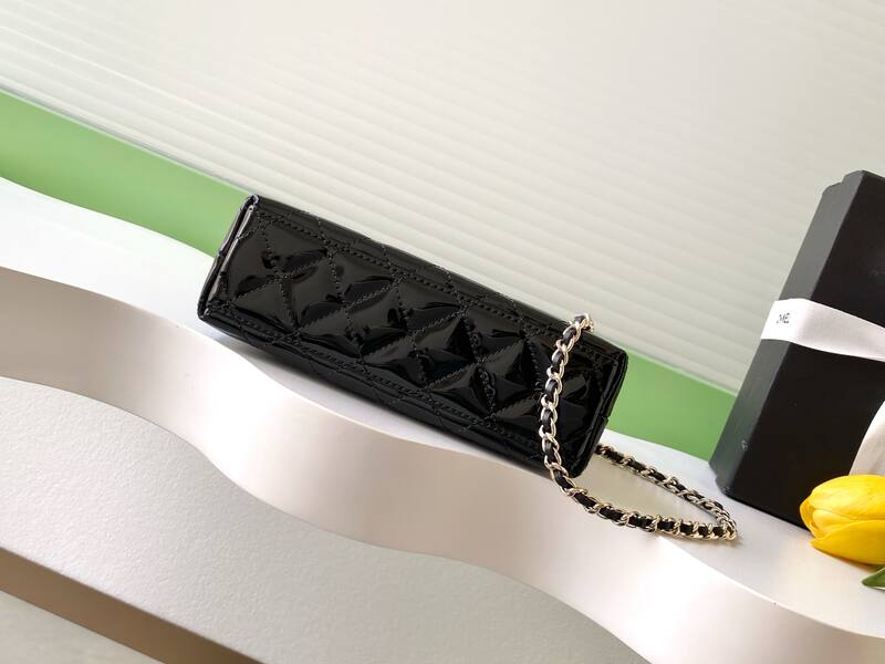 Chanel Kelly Black patent mini crossbody — AAA Quality Replica
