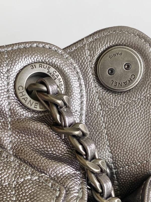Chanel Metallic taupe shoulder — Top Quality Replica