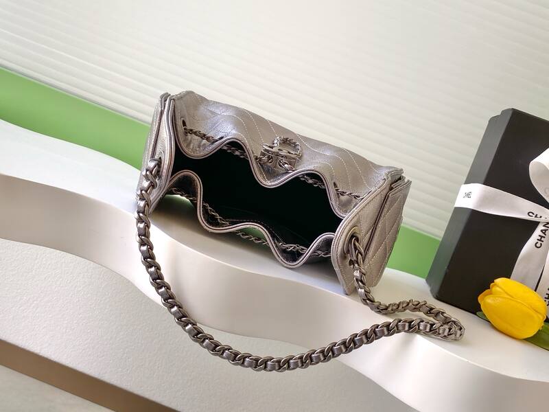 Chanel Metallic taupe shoulder — Top Quality Replica