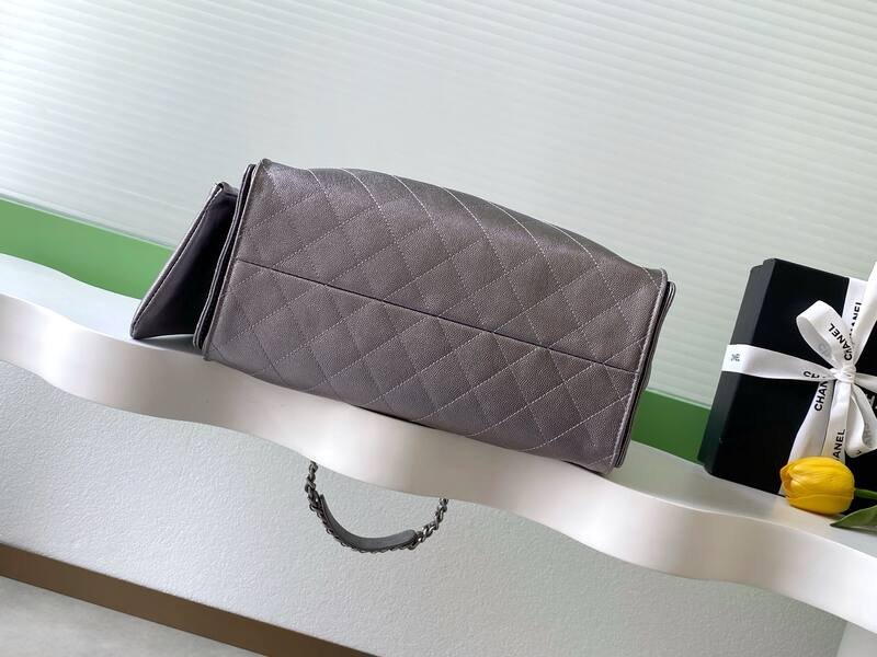Chanel Metallic taupe quilted leather shoulder — Premium Replica