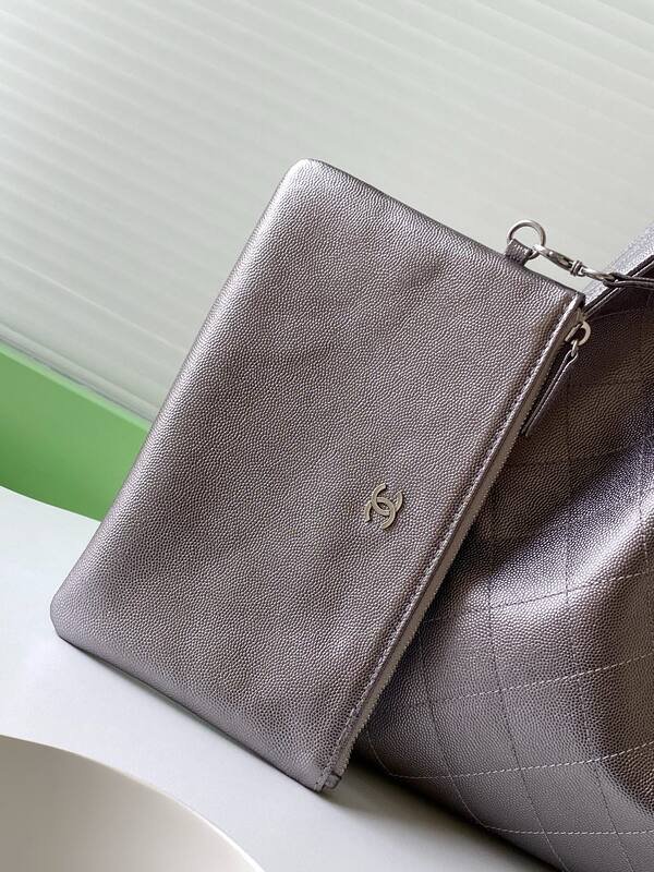 Chanel Metallic taupe quilted leather shoulder — Premium Replica