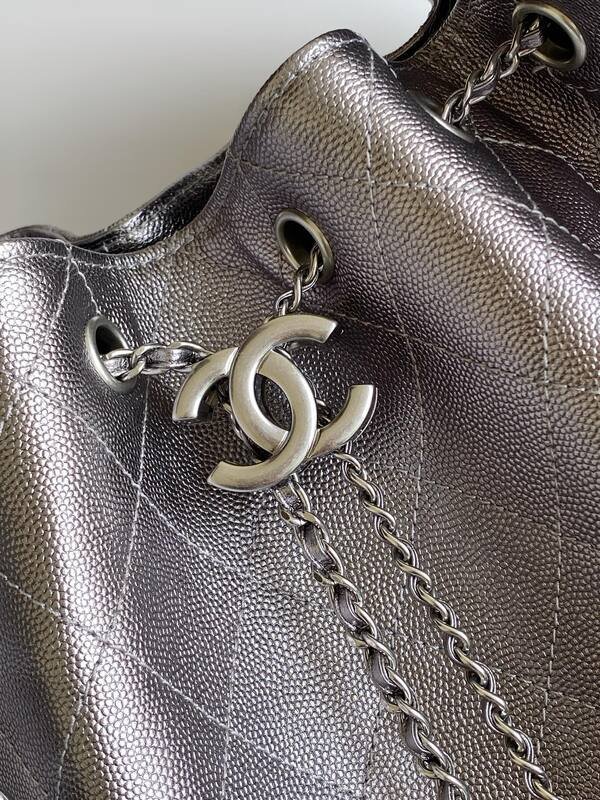 Chanel Metallic taupe quilted leather shoulder — Premium Replica