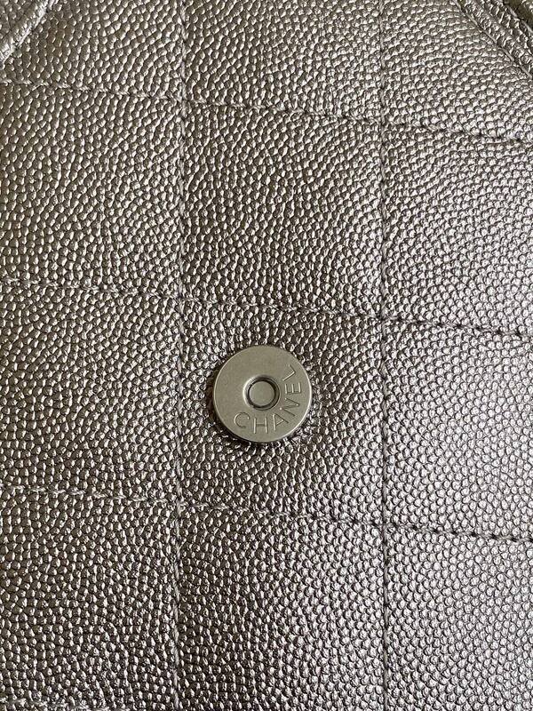 Chanel Metallic taupe quilted leather shoulder — Premium Replica