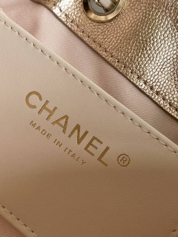 Chanel Drawstring Hobo Metallic rose gold shoulder — 1:1 Replica
