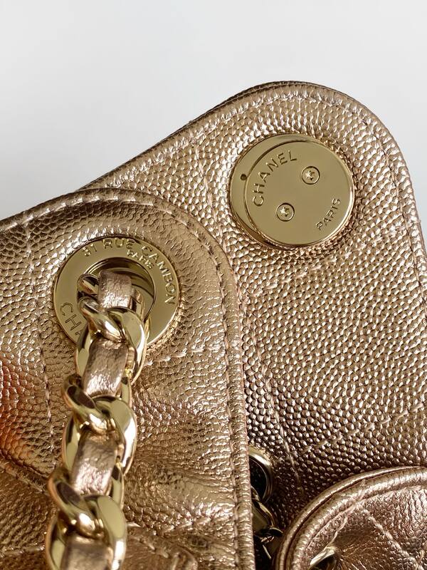 Chanel Drawstring Hobo Metallic rose gold shoulder — 1:1 Replica