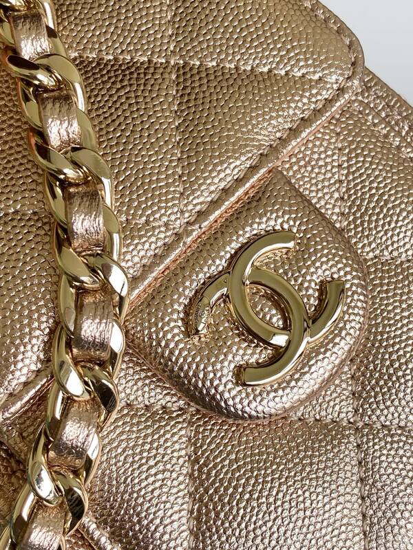 Chanel Drawstring Hobo Metallic rose gold shoulder — 1:1 Replica