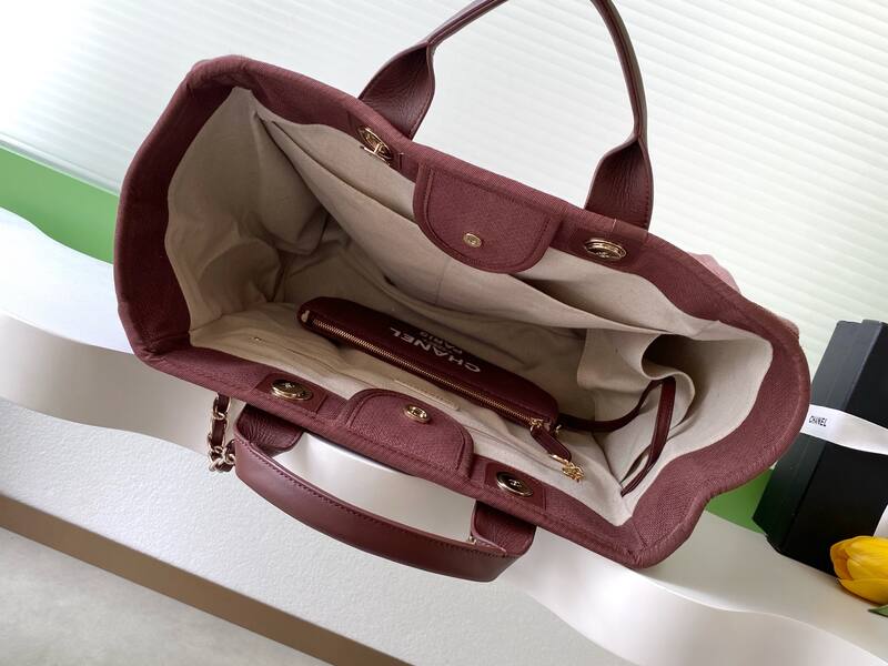 Chanel Burgundy tote — AAA Quality Replica