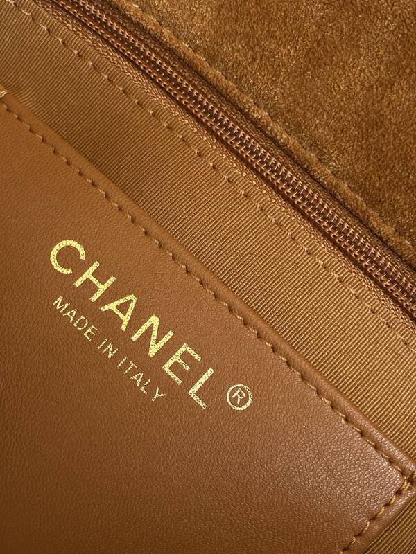 Chanel Classic Flap Brown suede shoulder — AAA Quality Replica