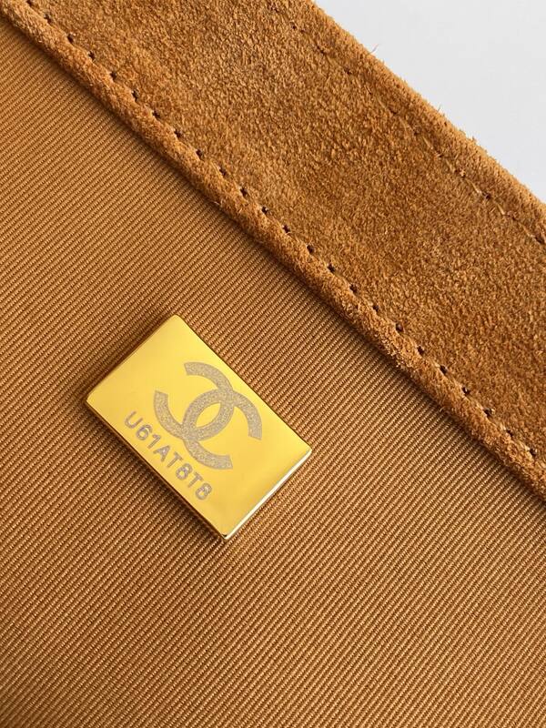 Chanel Classic Flap Brown suede shoulder — 1:1 Replica