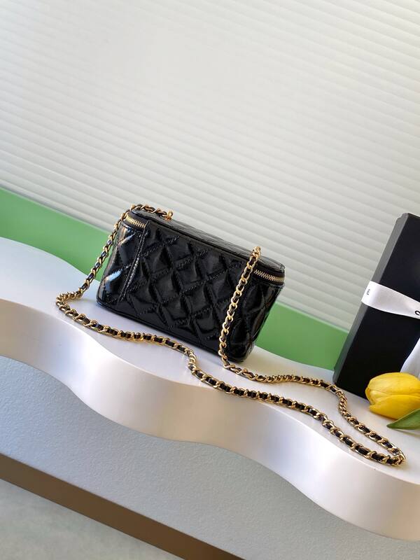 Chanel Vanity Case Black patent leather crossbody — 1:1 Replica