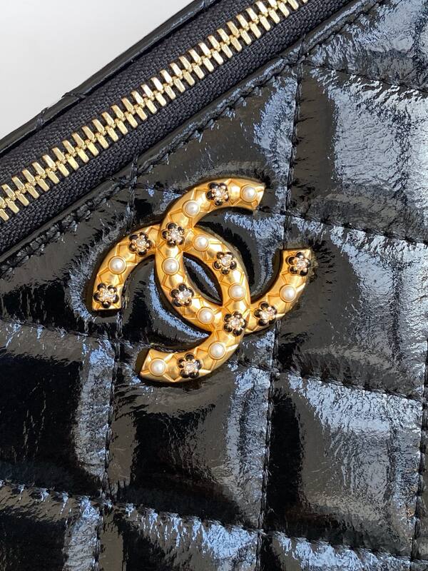Chanel Vanity Case Black patent leather crossbody — 1:1 Replica