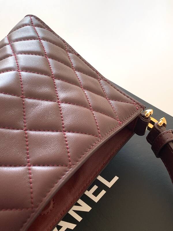 Chanel Burgundy shoulder — 1:1 Replica
