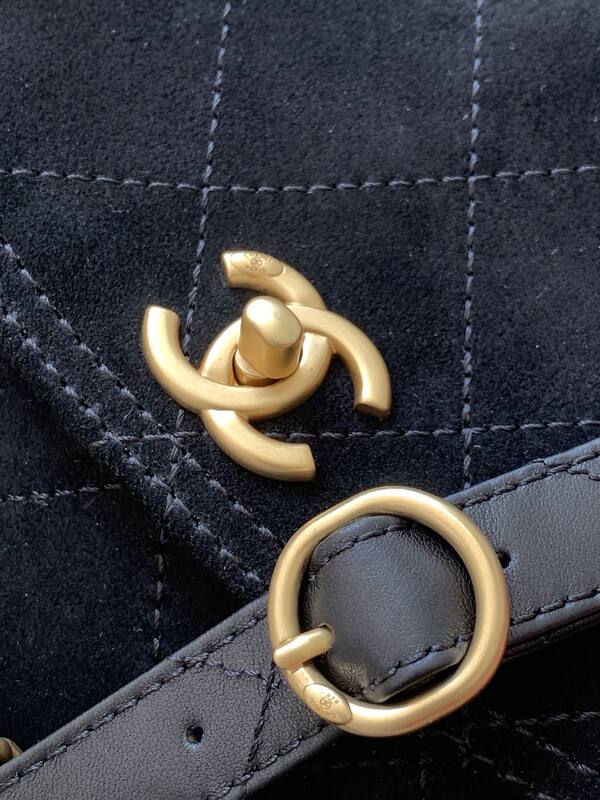 Chanel Black suede shoulder — Premium Replica