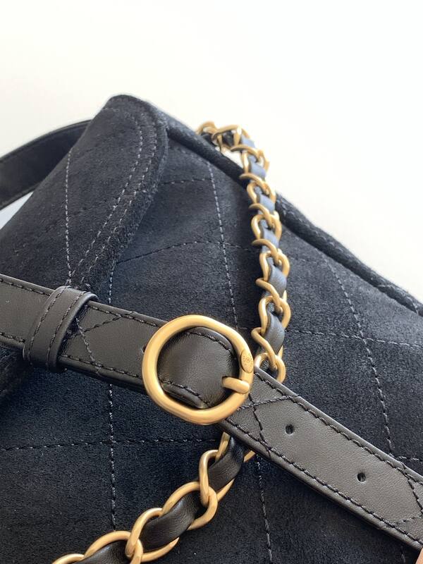 Chanel Black suede shoulder — Premium Replica