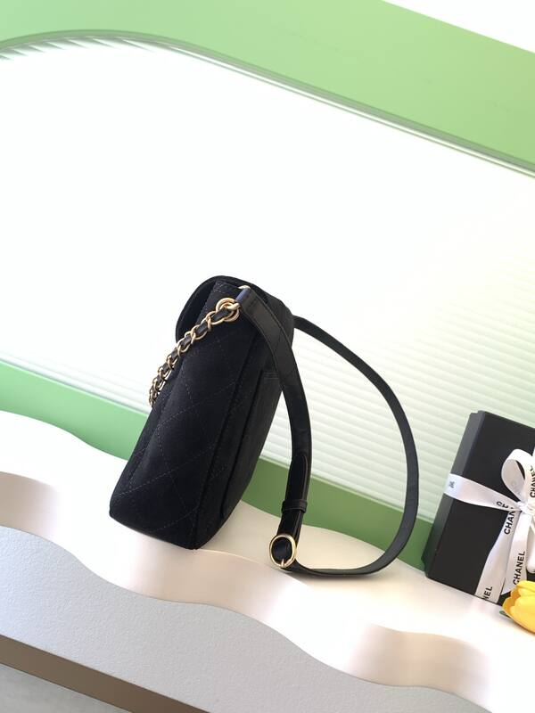 Chanel Black suede shoulder — Premium Replica