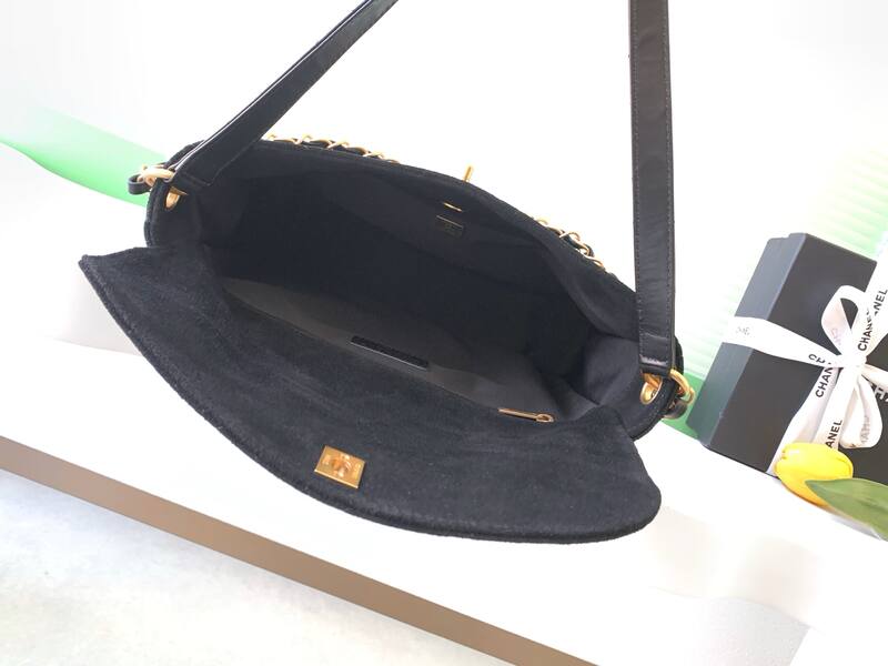 Chanel Black suede shoulder — Premium Replica