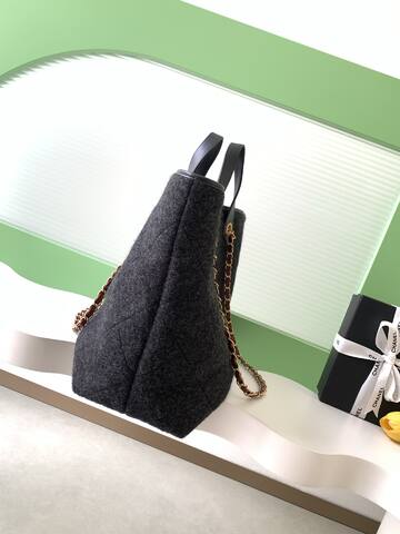 Chanel Dark grey felt tote AAA Quality Replica