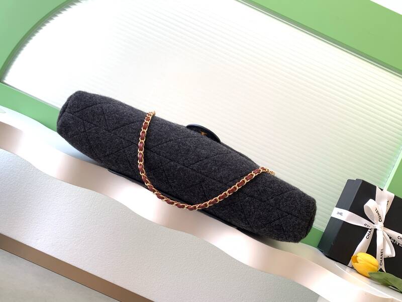 Chanel Dark gray felt shoulder — 1:1 Replica