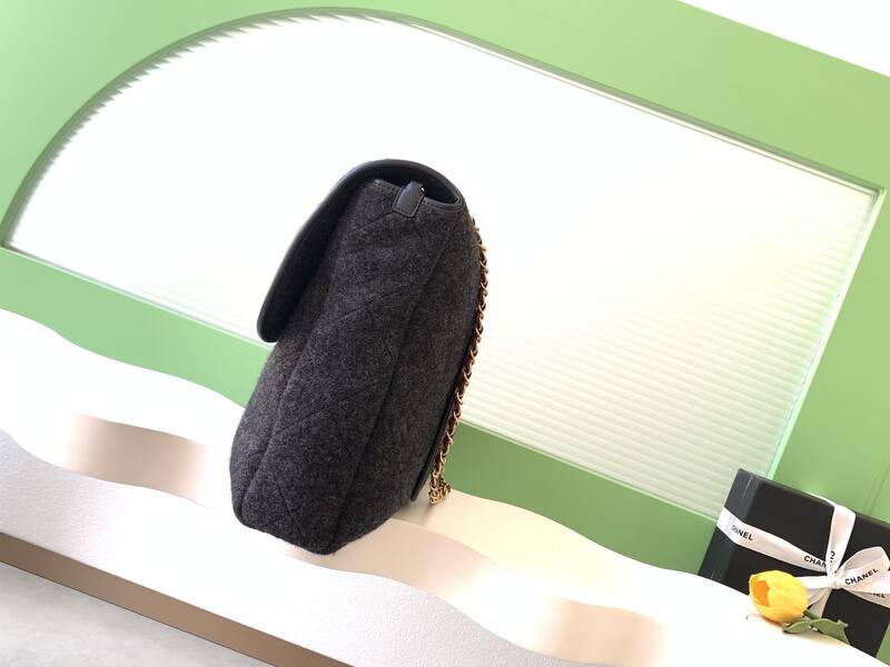 Chanel Dark gray felt shoulder — 1:1 Replica