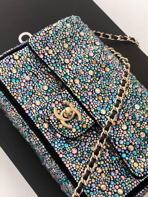 Chanel Classic Flap Multicolor crystal shoulder — Top Quality Replica