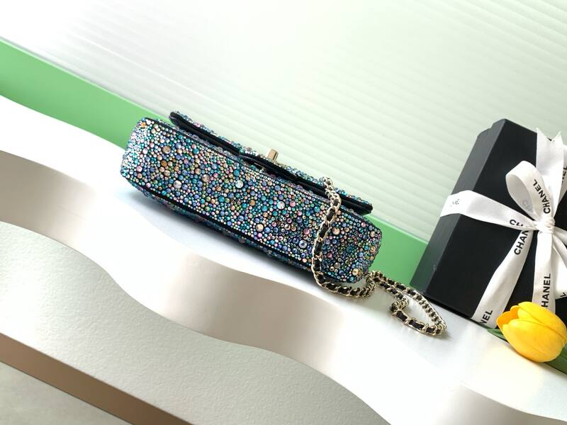 Chanel Classic Flap Multicolor crystal shoulder — Top Quality Replica
