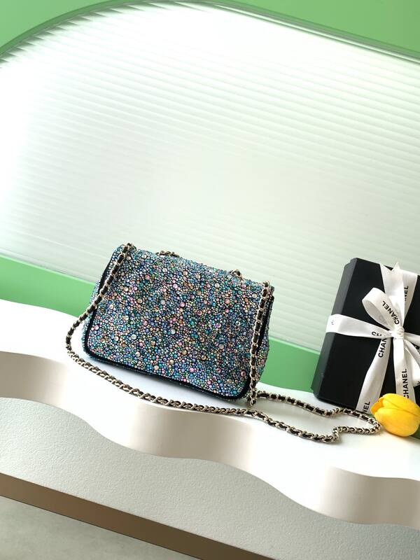 Chanel Classic Flap Multicolor crystal shoulder — Top Quality Replica