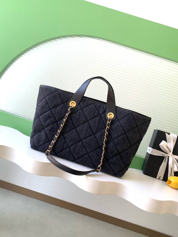 Chanel Dark Denim Black tote — AAA Quality Replica