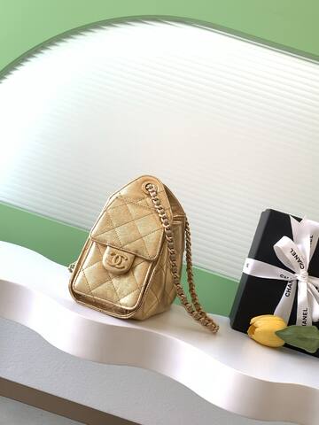 Chanel Drawstring Hobo Metallic gold shoulder AAA Quality Replica