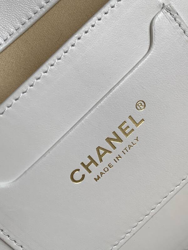 Chanel Beige straw and white leather tote — AAA Quality Replica