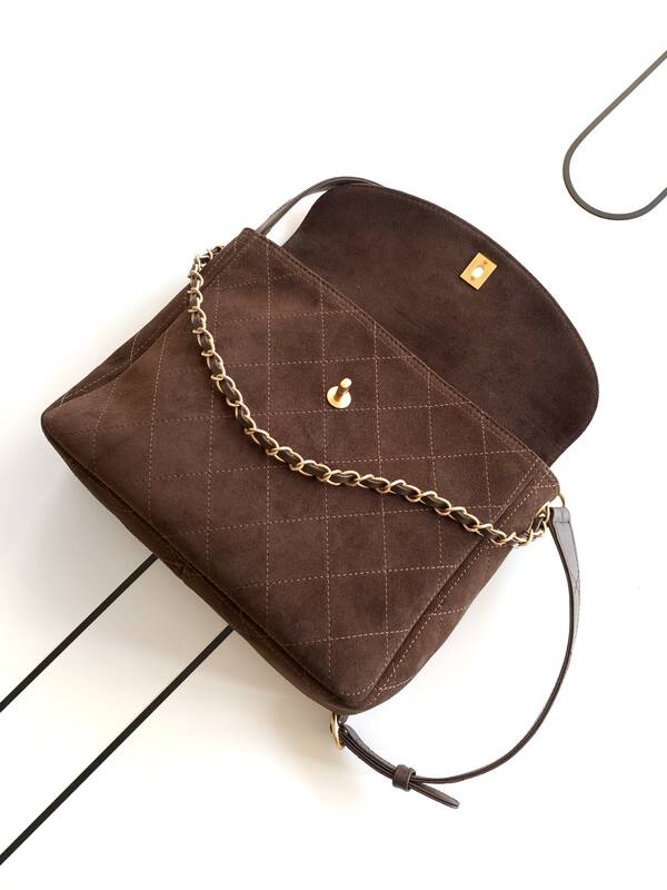 Chanel Brown suede shoulder — 1:1 Replica