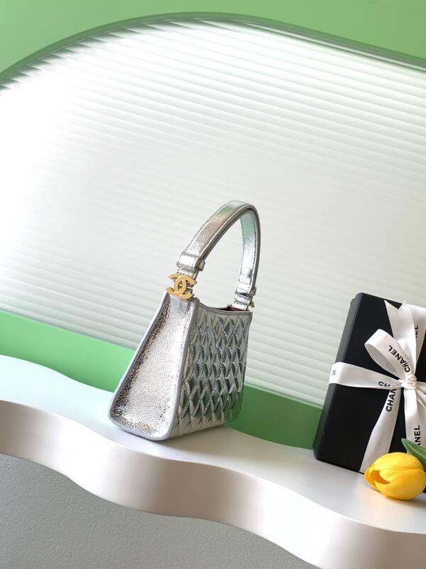 Chanel Silver metallic shoulder — Premium Replica