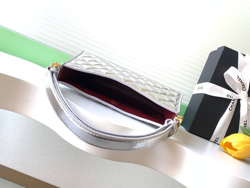 Chanel Silver metallic shoulder — Premium Replica