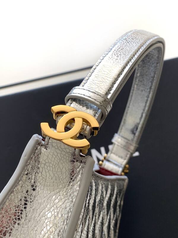 Chanel Silver metallic shoulder — Premium Replica