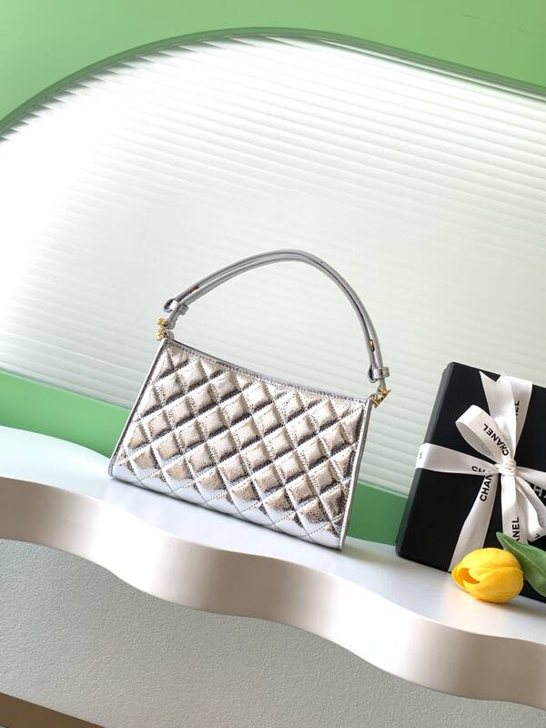 Chanel Silver metallic shoulder — Premium Replica