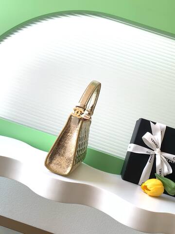 Chanel Metallic Gold shoulder Premium Replica