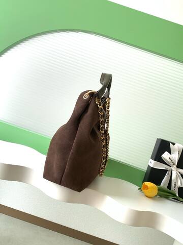Chanel Hobo Brown suede shoulder AAA Quality Replica
