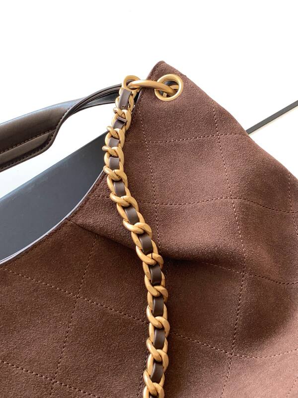 Chanel Hobo Brown suede shoulder — AAA Quality Replica