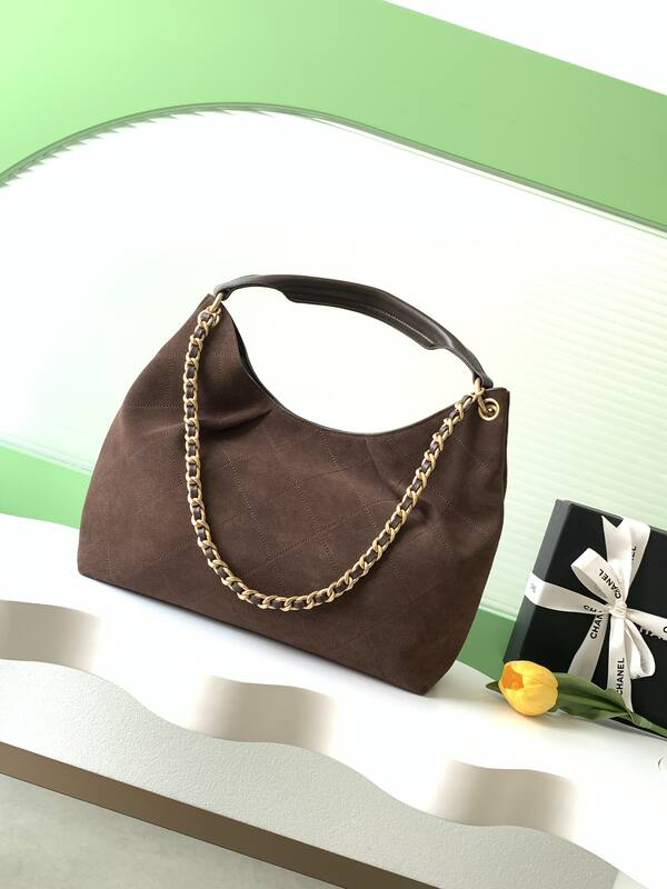 Chanel Hobo Brown suede shoulder — AAA Quality Replica