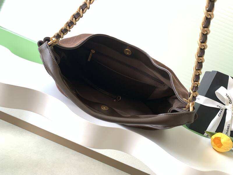 Chanel Hobo Brown suede shoulder — AAA Quality Replica