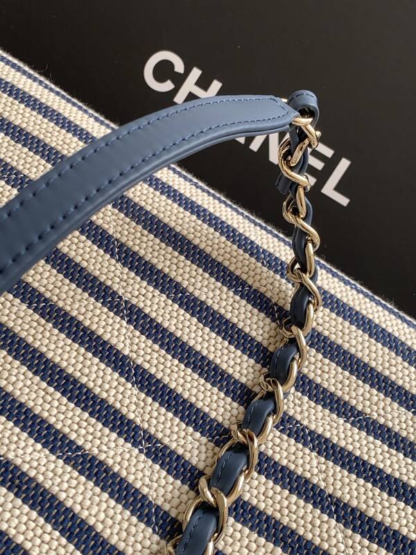 Chanel Blue and White Stripe Canvas tote — 1:1 Replica
